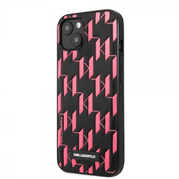 Karl Lagerfeld iPhone 13 Deksel Monogram Pattern Rosa