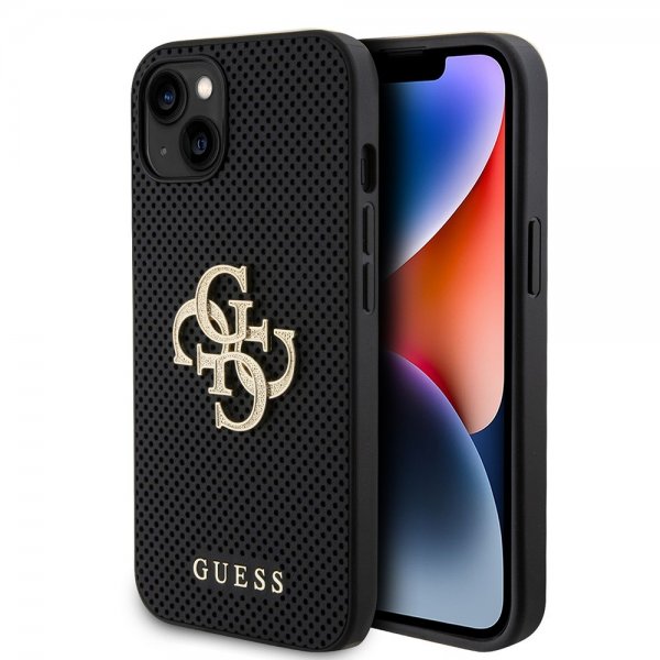 Guess iPhone 13 Deksel Perforated Glitter Svart