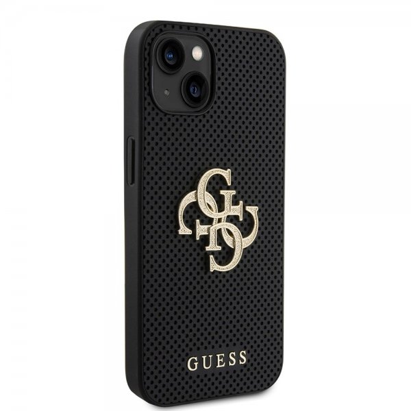 Guess iPhone 13 Deksel Perforated Glitter Svart