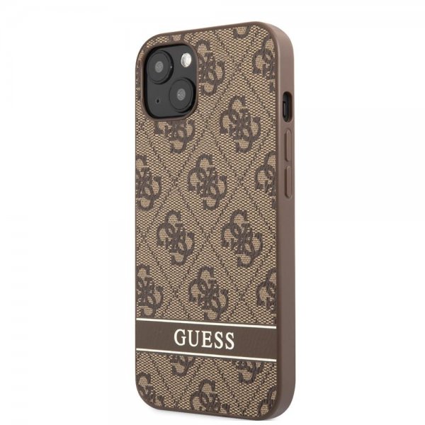 Guess iPhone 13 Deksel Printed Stripe Bottom Brun