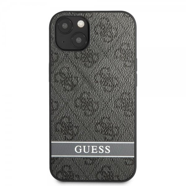 Guess iPhone 13 Deksel Printed Stripe Bottom Grå