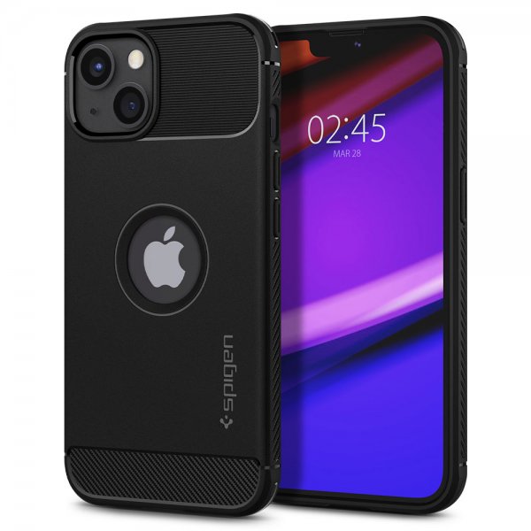 Spigen iPhone 13 Deksel Rugged Armor Matte Black