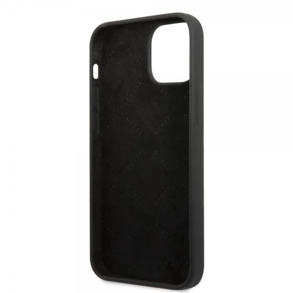 Guess iPhone 13 Deksel Silicone Metal Logo 4G Svart