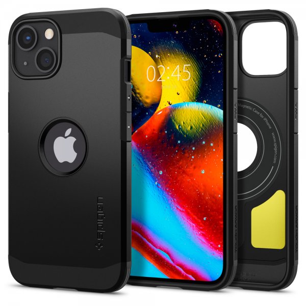 Spigen iPhone 13 Deksel Tough Armor Mag Svart