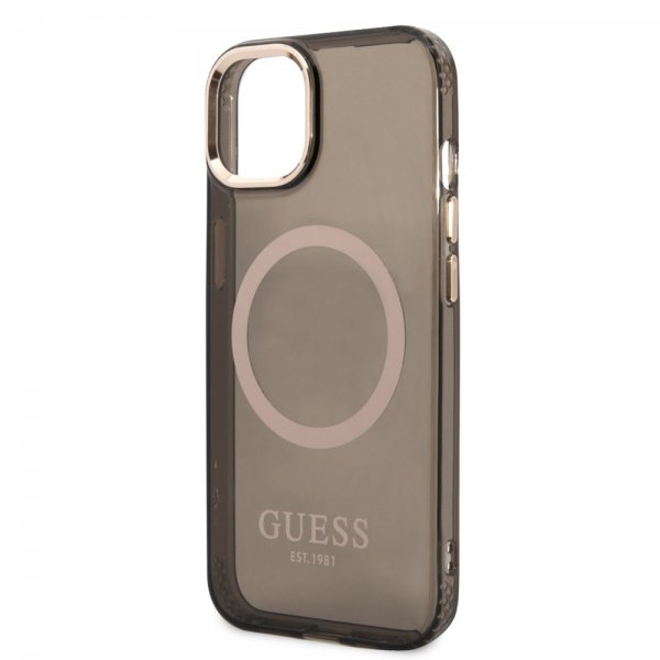 Guess iPhone 13 Deksel Translucent MagSafe Svart