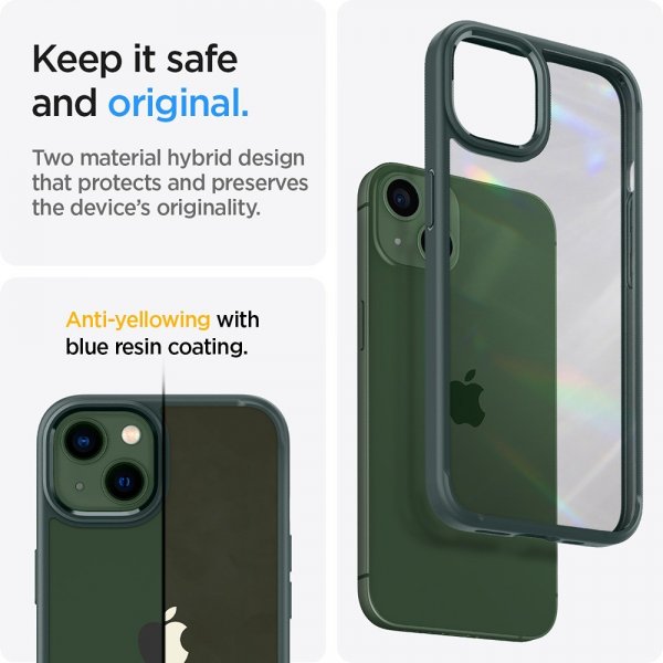 Spigen iPhone 13 Deksel Ultra Hybrid Midnight Green