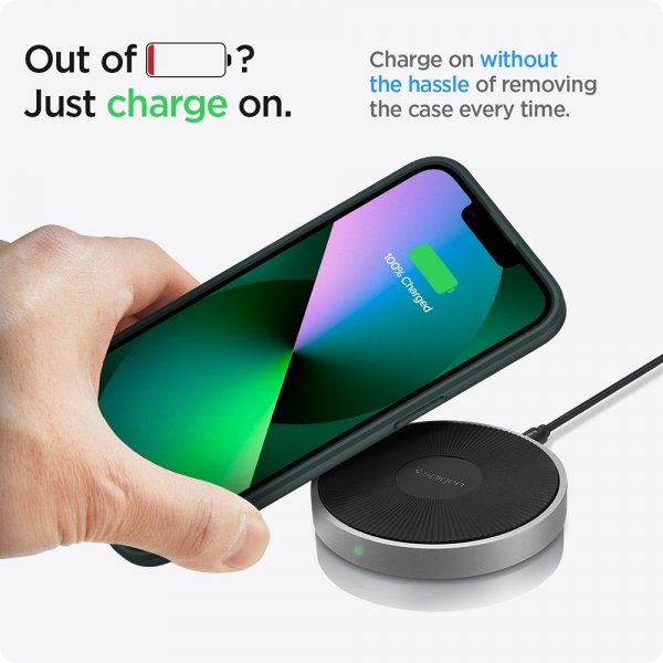 Spigen iPhone 13 Deksel Ultra Hybrid Midnight Green