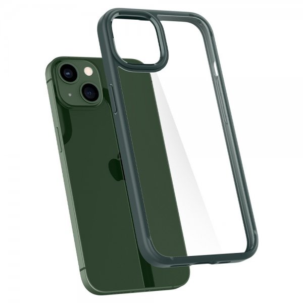 Spigen iPhone 13 Deksel Ultra Hybrid Midnight Green