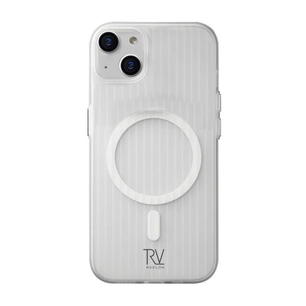Rvelon iPhone 13/iPhone 14 Deksel Korrugerte MagSafe Hvit