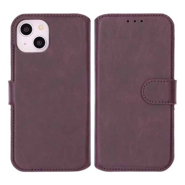 Rvelon iPhone 13/iPhone 14 Etui Detachable Wallet Case Lilla