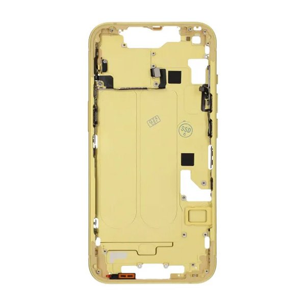 iPhone 14 Bakside med Komplett Ramme OEM - Gul