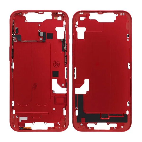 iPhone 14 bakside med komplett ramme OEM - rød