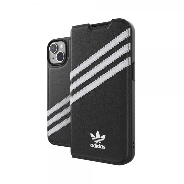 Adidas iPhone 14 Etui 3 Stripes Booklet Case Svart Hvit