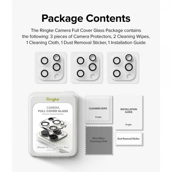 Ringke iPhone 14/iPhone 14 Plus Kamerabeskytter Camera Protector Glass 2-pakning