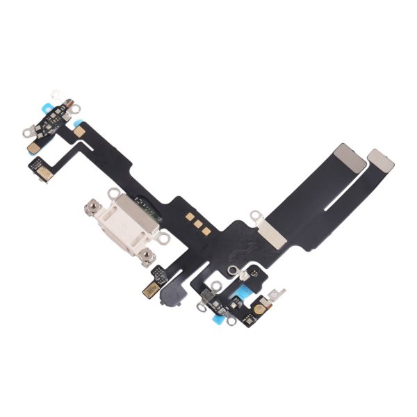 iPhone 14 ladekontakt med flexkabel original - hvit