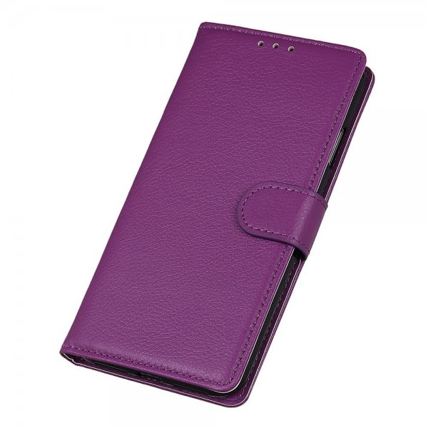 iPhone 14 Plus Etui Litchi Lilla