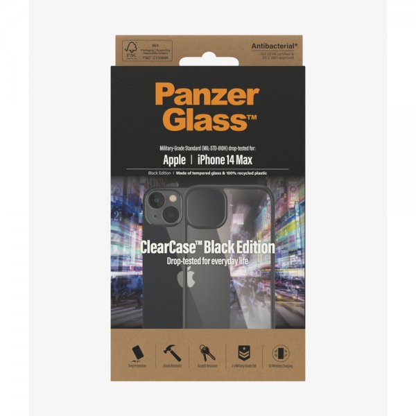 PanzerGlass iPhone 14 Plus Deksel ClearCase Black Edition