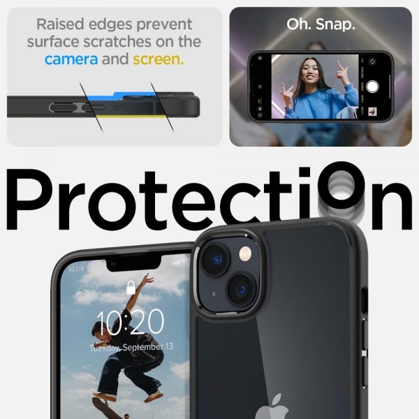 Spigen iPhone 14 Plus Deksel Crystal Hybrid Matte Black