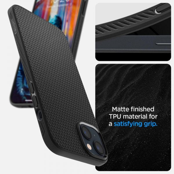 Spigen iPhone 14 Plus Deksel Liquid Air Matte Black