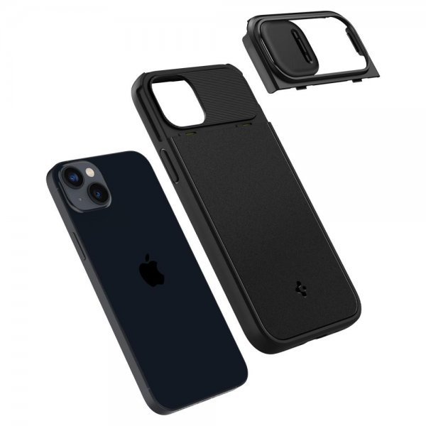 Spigen iPhone 14 Plus Deksel Optik Armor MagFit Svart