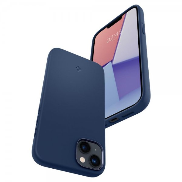 Spigen iPhone 14 Plus Deksel Silicone Fit MagFit Navy Blue