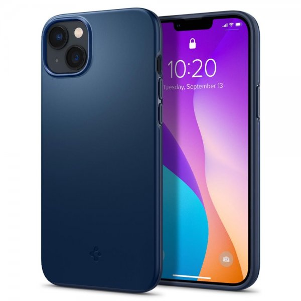 Spigen iPhone 14 Plus Deksel Thin Fit Navy Blue