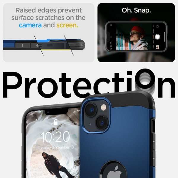 Spigen iPhone 14 Plus Deksel Tough Armor MagFit Navy Blue