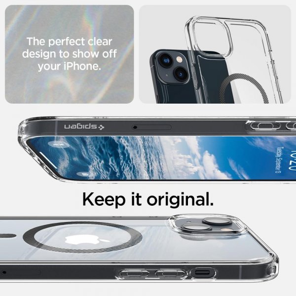 Spigen iPhone 14 Plus Deksel Ultra Hybrid MagFit Carbon Fiber