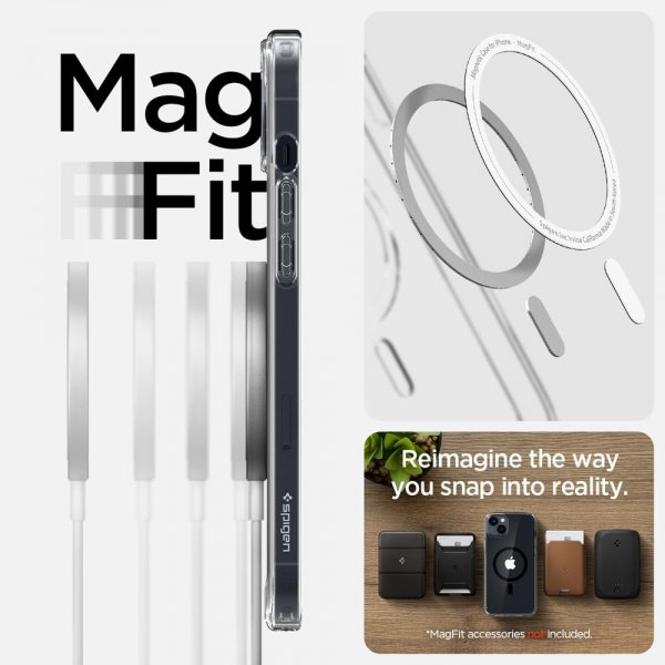 Spigen iPhone 14 Plus Deksel Ultra Hybrid MagFit Svart
