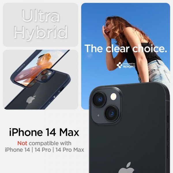Spigen iPhone 14 Plus Deksel Ultra Hybrid Navy Blue
