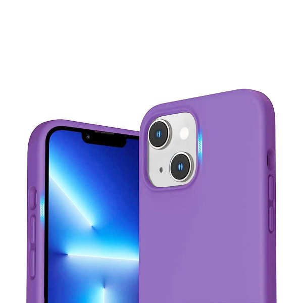 Rvelon iPhone 14 Deksel Silikon Lilla