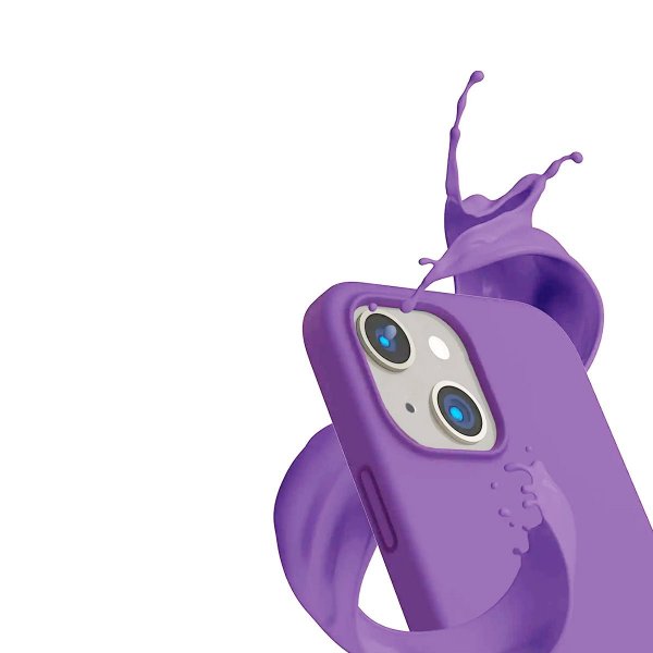 Rvelon iPhone 14 Deksel Silikon Lilla