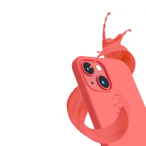 Rvelon iPhone 14 Deksel Silikon MagSafe Rosa