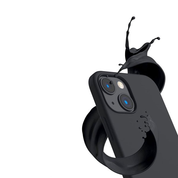 Rvelon iPhone 14 Deksel Silikon MagSafe Svart