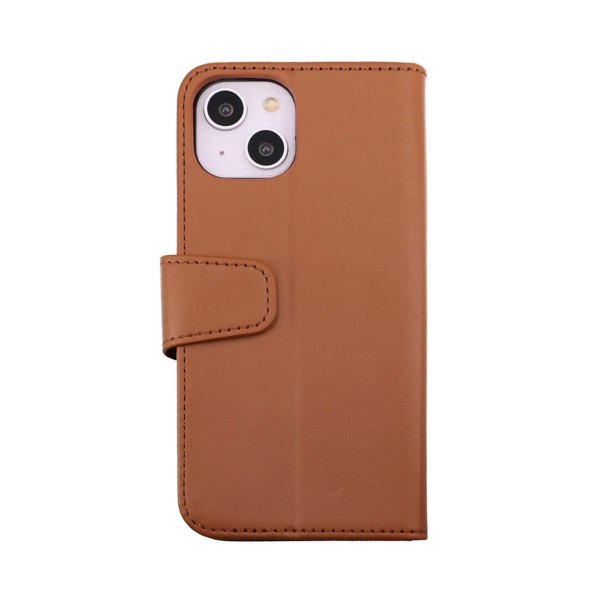 Rvelon iPhone 14 Etui Utbrettbar Kortlomme Brun