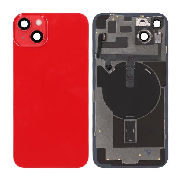 iPhone 14 Plus Baksideglass Komplett OEM - Rød