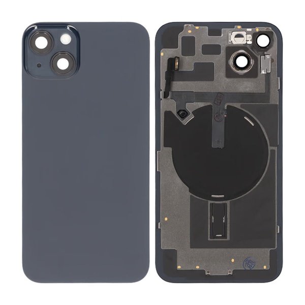 iPhone 14 Plus Bakside Glass Komplett OEM - Svart