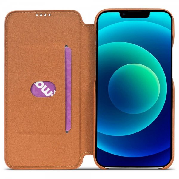 Lc.Imeeke iPhone 14 Plus Etui Flip Lysebrun