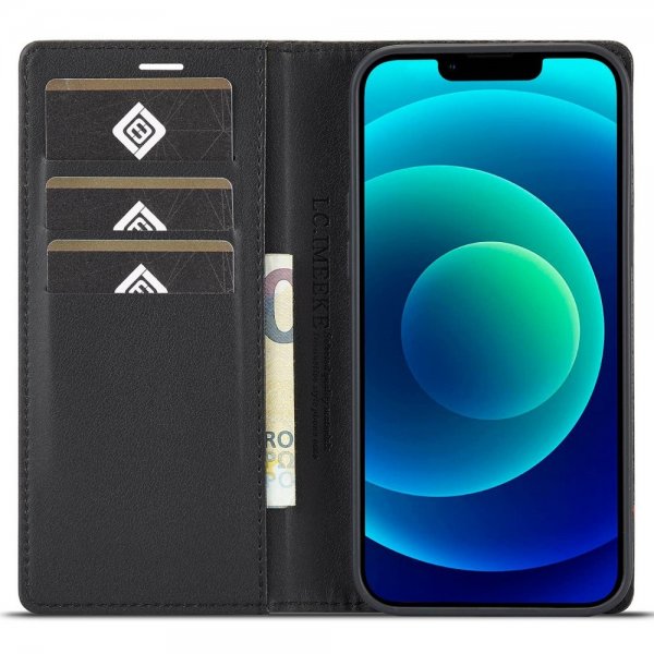 Lc.Imeeke iPhone 14 Plus Etui Karbonfibertekstur Rød Stripe Vertical