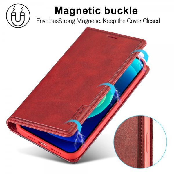 Lc.Imeeke iPhone 14 Plus Etui Kortlomme Utside Rød