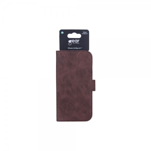 Gear iPhone 14 Plus Etui med Kortlomme Brun