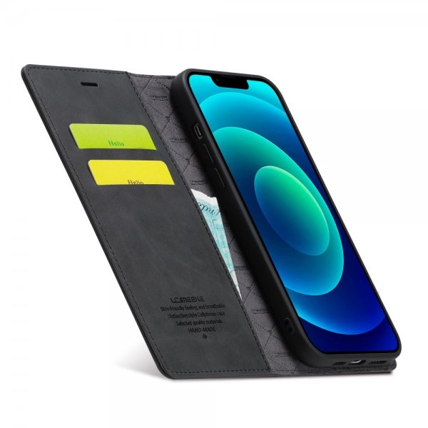 Lc.Imeeke iPhone 14 Plus Etui med Kortlomme flipp Svart