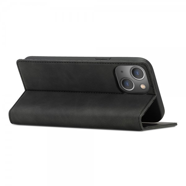 Lc.Imeeke iPhone 14 Plus Etui med Kortlomme flipp Svart