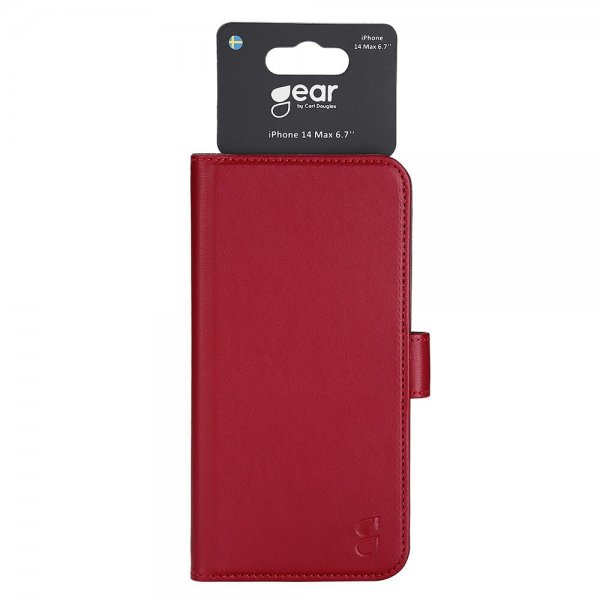 Gear iPhone 14 Plus Etui med Kortlomme Rød