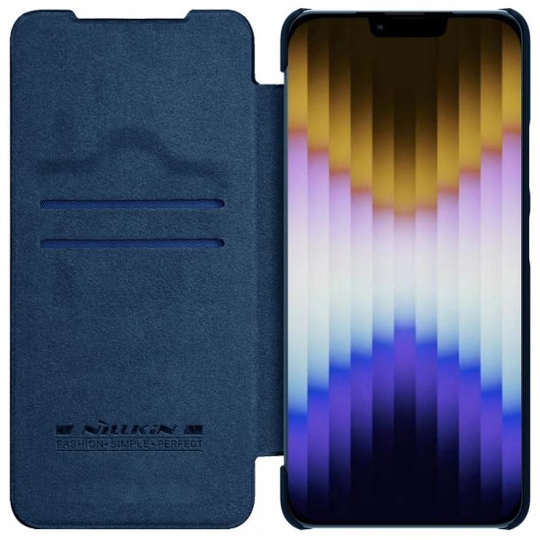 Nillkin iPhone 14 Plus Etui Qin Pro Series Blå
