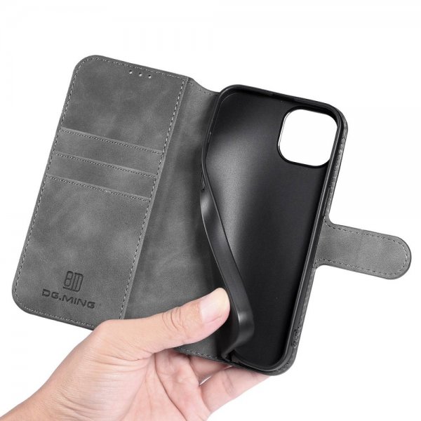 Dg.Ming iPhone 14 Plus Etui Retro Grå