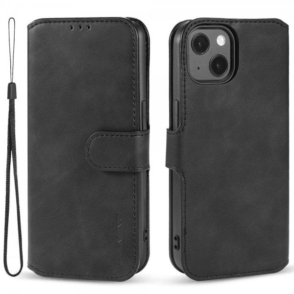 Dg.Ming iPhone 14 Plus Etui Retro Svart