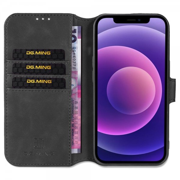 Dg.Ming iPhone 14 Plus Etui Retro Svart