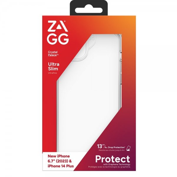 Zagg iPhone 14 Plus/iPhone 15 Plus Deksel Crystal Palace Clear Klar