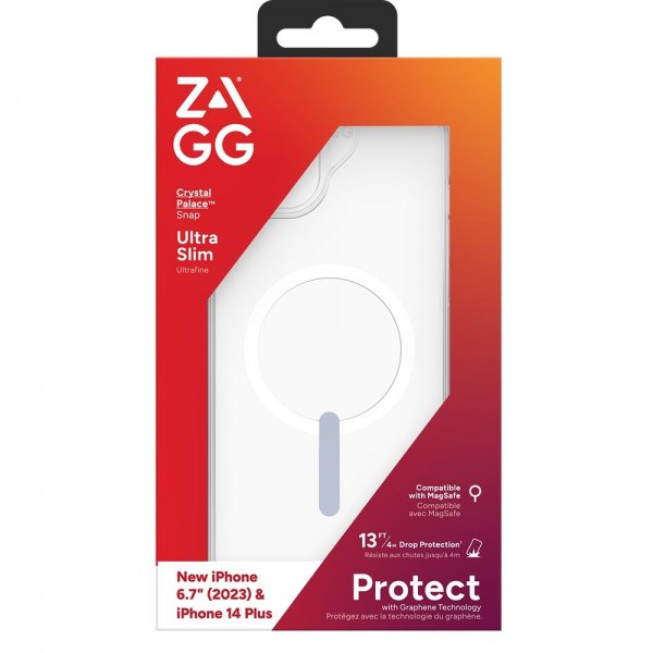 Zagg iPhone 14 Plus/iPhone 15 Plus Deksel Crystal Palace Snap Clear